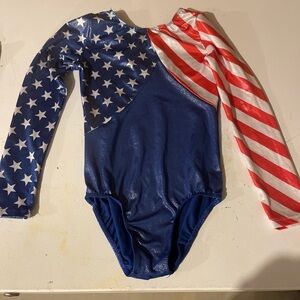 Amazon Stars and Stripes Bodysuit - Blue and Red